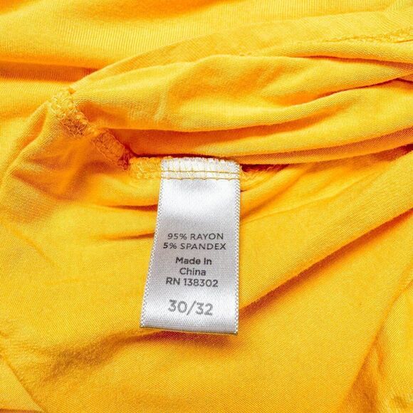 Avenue Scoop‎ Neck Blouse Womens 30/32 Plus Size Top Yellow Strap Back Casual - Picture 8 of 12